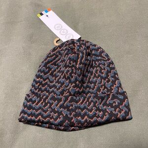 Smartwool kids beanie 100% merino wool black blue orange NEW size SMALL